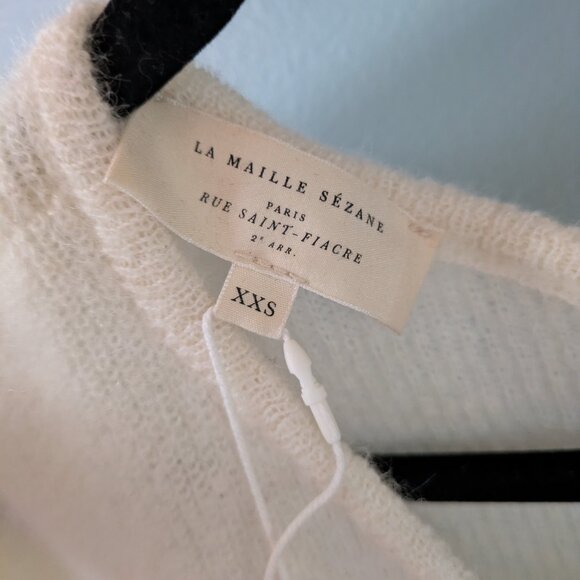 Sezane Gaspard Ecru Cardigan size xxs New with Tags - Picture 3 of 3